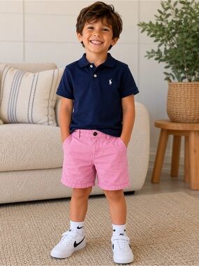 Janie and Jack size 5 boys light red shorts